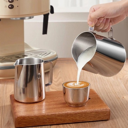Stainless steel milk jug - steel,