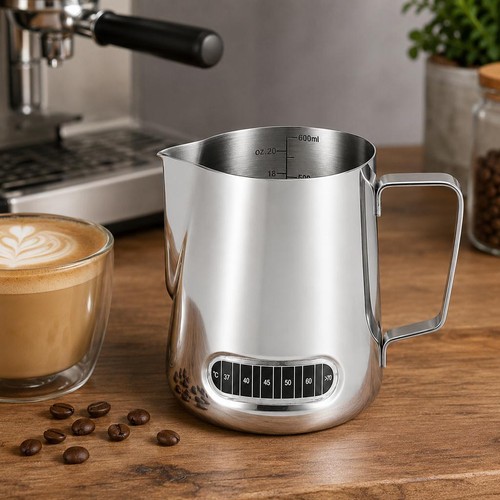 Stainless steel milk jug - steel,