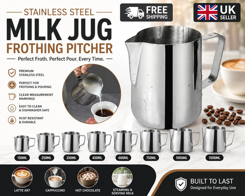 Stainless steel milk jug - milk,