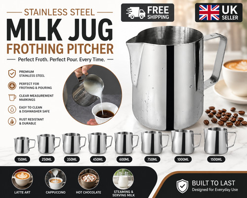 Stainless steel milk jug - milk,